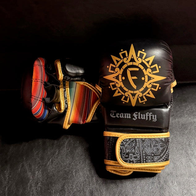 [BLACK] Fluffy MMA Sparring Hybrid Gloves