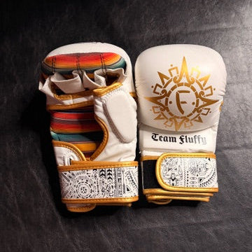 [WHITE] Fluffy MMA Sparring Hybrid Gloves