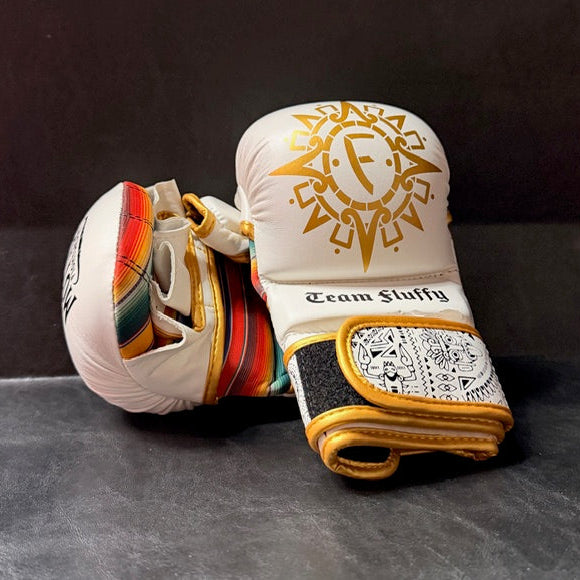 [WHITE] Fluffy MMA Sparring Hybrid Gloves